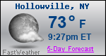 Weather Forecast for Hollowville, NY