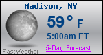 Weather Forecast for Madison, NY