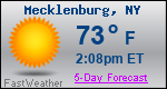 Weather Forecast for Mecklenburg, NY