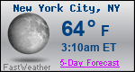 Weather Forecast for New York, NY