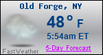 Weather Forecast for Old Forge, NY