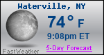 Weather Forecast for Waterville, NY