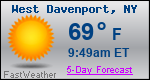 Weather Forecast for West Davenport, NY