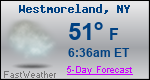 Weather Forecast for Westmoreland, NY
