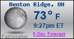Weather Forecast for Benton Ridge, OH