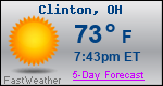 Weather Forecast for Clinton, OH