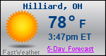 Weather Forecast for Hilliard, OH