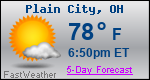 Weather Forecast for Plain City, OH