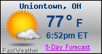 Weather Forecast for Uniontown, OH