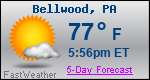 Weather Forecast for Bellwood, PA
