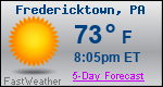 Weather Forecast for Fredericktown, PA