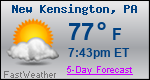 Weather Forecast for New Kensington, PA