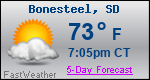 Weather Forecast for Bonesteel, SD