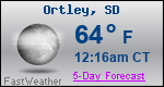 Weather Forecast for Ortley, SD