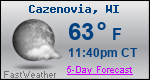 Weather Forecast for Cazenovia, WI