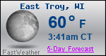 Weather Forecast for East Troy, WI