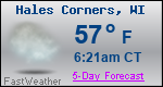 Weather Forecast for Hales Corners, WI