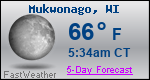 Weather Forecast for Mukwonago, WI
