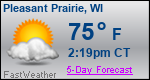 Weather Forecast for Pleasant Prairie, WI