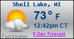 Weather Forecast for Shell Lake, WI