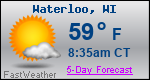 Weather Forecast for Waterloo, WI