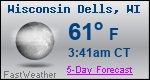 Weather Forecast for Wisconsin Dells, WI