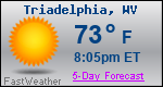 Weather Forecast for Triadelphia, WV