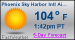 Weather Forecast for Phoenix Sky Harbor International Airport, AZ