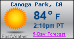 Weather Forecast for Canoga Park, CA