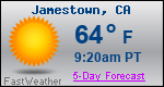 Weather Forecast for Jamestown, CA