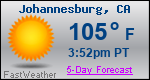 Weather Forecast for Johannesburg, CA