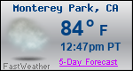 Weather Forecast for Monterey Park, CA