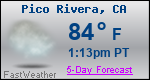 Weather Forecast for Pico Rivera, CA