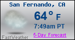 Weather Forecast for San Fernando, CA