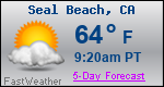 Weather Forecast for Seal Beach, CA