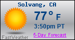 Weather Forecast for Solvang, CA