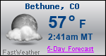 Weather Forecast for Bethune, CO