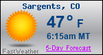 Weather Forecast for Sargents, CO