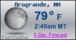 Weather Forecast for Orogrande, NM