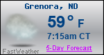 Weather Forecast for Grenora, ND
