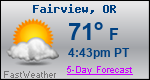 Weather Forecast for Fairview, OR