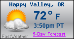 Weather Forecast for Happy Valley, OR