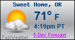 Weather Forecast for Sweet Home, OR