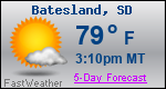 Weather Forecast for Batesland, SD