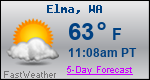 Weather Forecast for Elma, WA