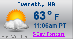 Weather Forecast for Everett, WA