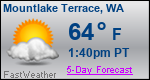 Weather Forecast for Mountlake Terrace, WA