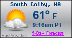 Weather Forecast for South Colby, WA