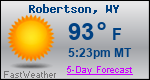 Weather Forecast for Robertson, WY