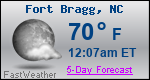 Weather Forecast for Fort Bragg, NC